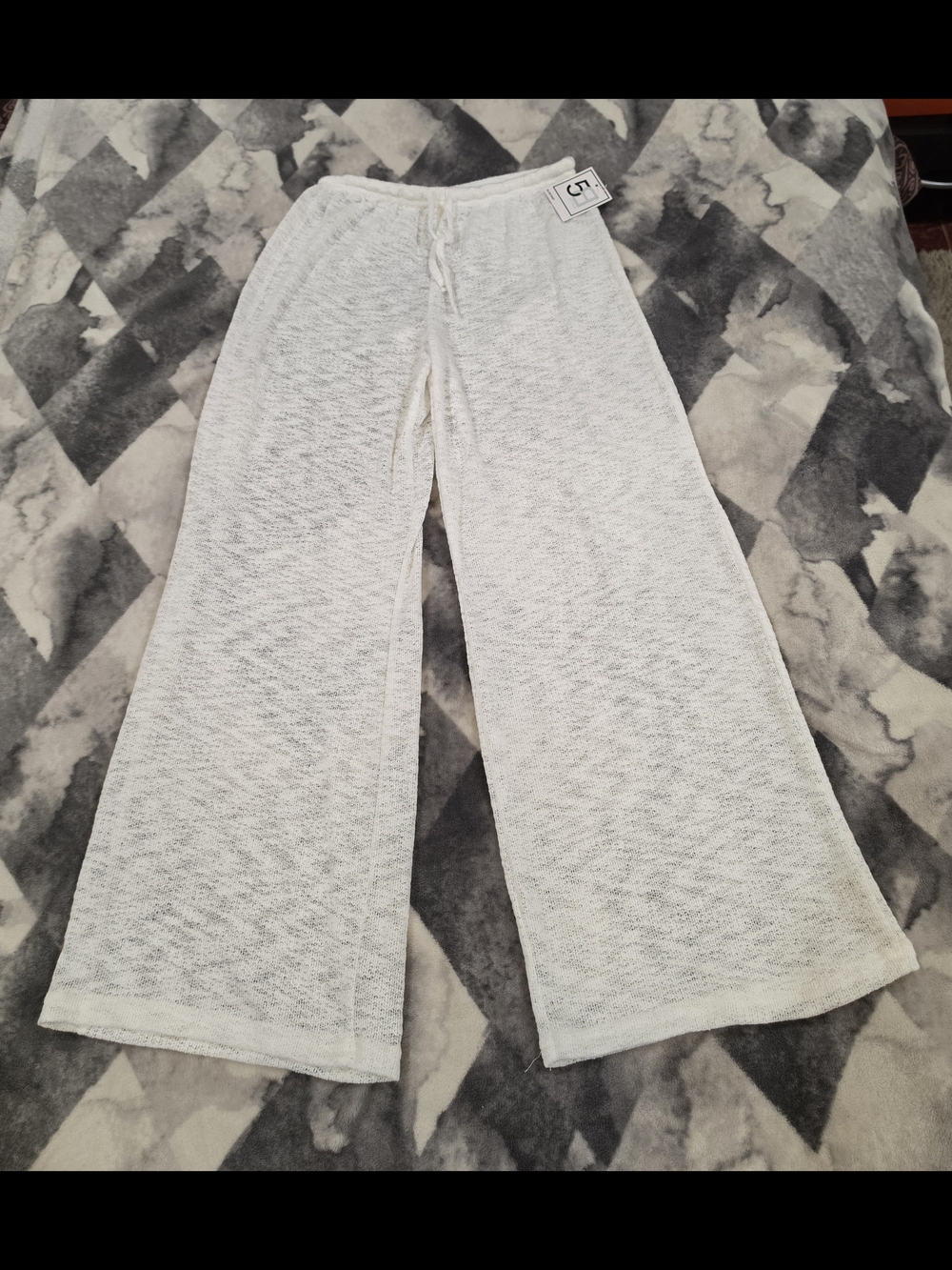 Lightweight Sheer Wide-Leg Beach Pants